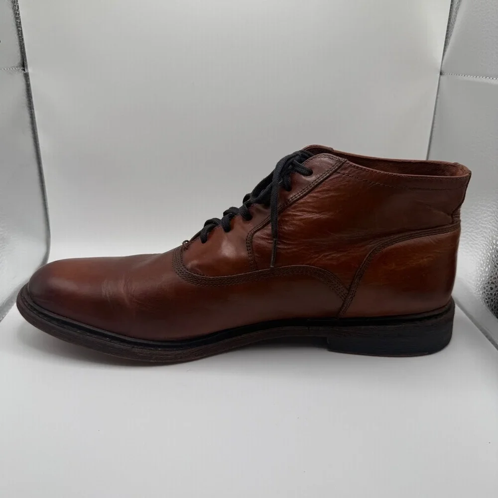 Frye Chukka Boots 13 D Leather Lace Up Cognac Brown Ankle 3487956-COG